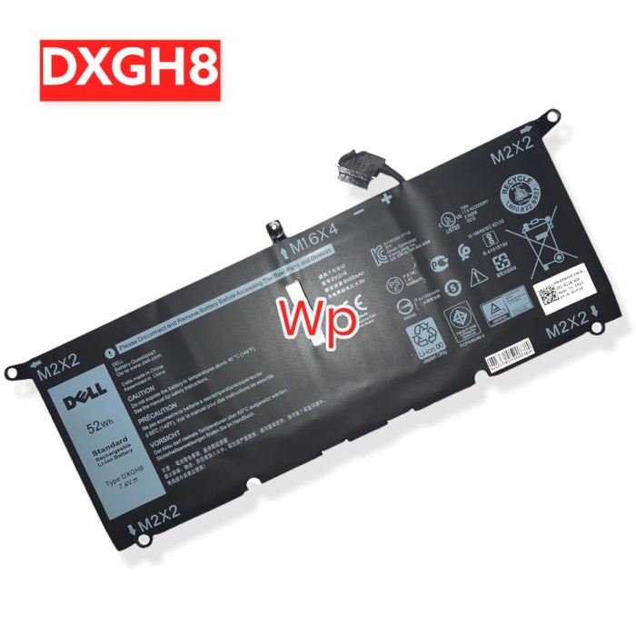 Baterai Laptop XPS 13 9380 9370 7390 3301 DXGH8