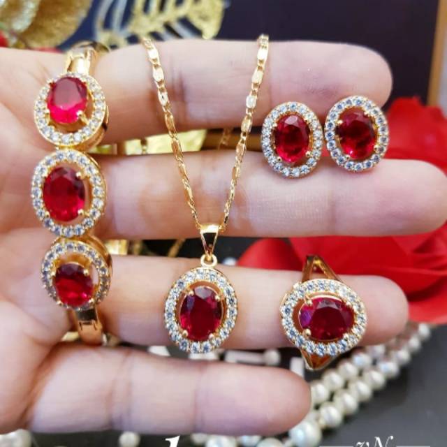 xuping set perhiasan lapis emas 24k