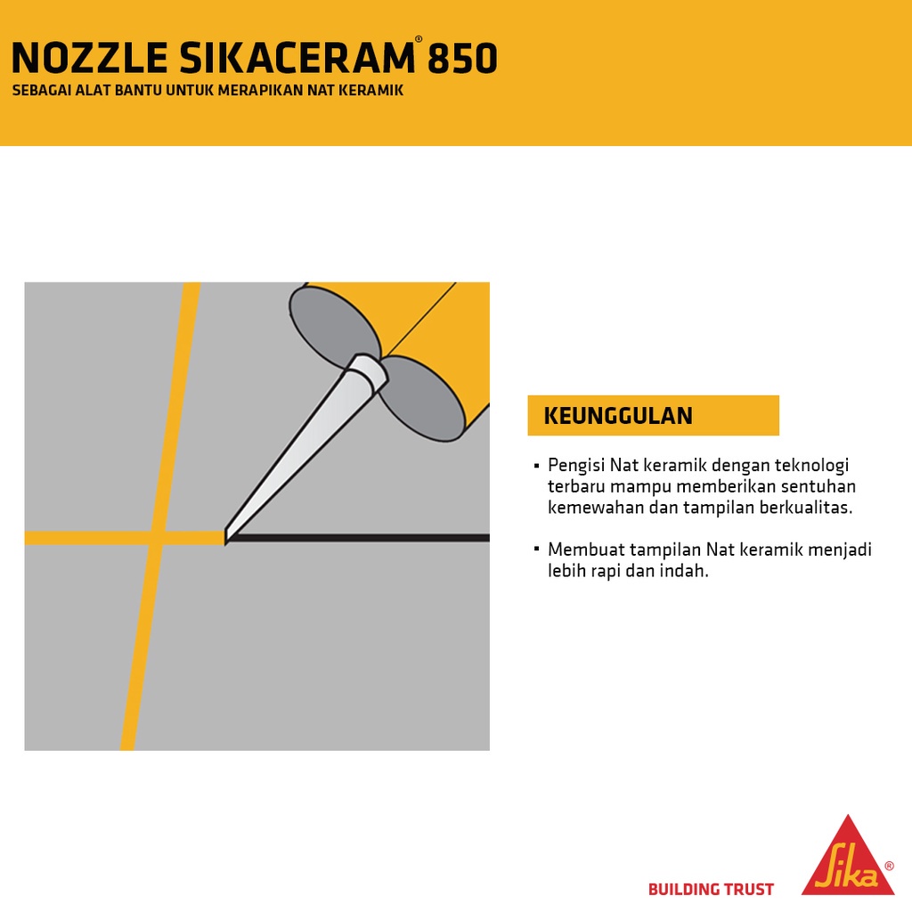 Sika - Nozzle Stick Ball Alat Aplikasi Sikaceram 850 Design