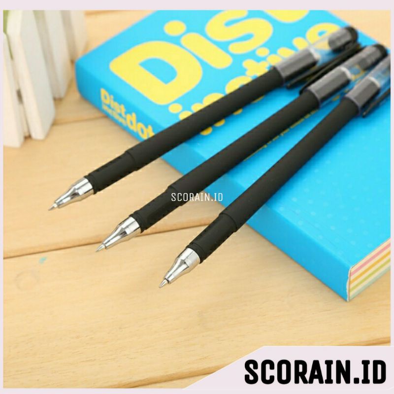 PELPEN GEL TINTA 0.5 HITAM | PUPLEN SEKOLAH PULPEN KANTOR PULPEN HITAM PEN TINTA MURAH | PEN GEL TEBAL