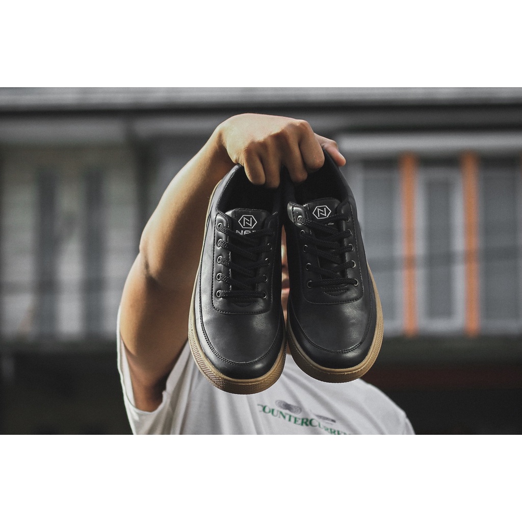 DEDRICK BLACK BROWN NAZ - Sepatu Sneakers Pria Casual Original