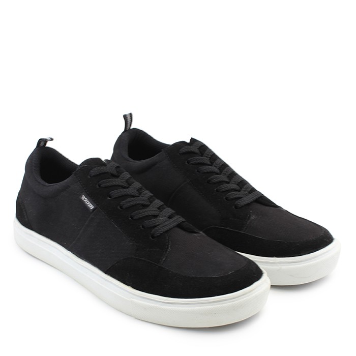 Sepatu Casual Sneakers Pria Walkers Derby Hitam Kuliah Santai Pria