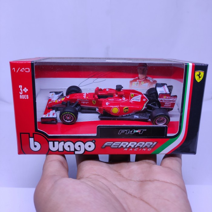 Diecast Mobil Ferrari Formula Racing 1:43 Bburago Miniatur Ferrari - F14-T No.7