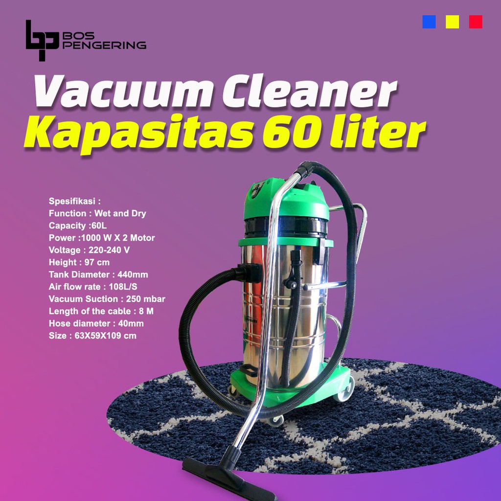 Vacuum Cleaner 60 Liter 2 Motor Kualitas Terbaik Termurah