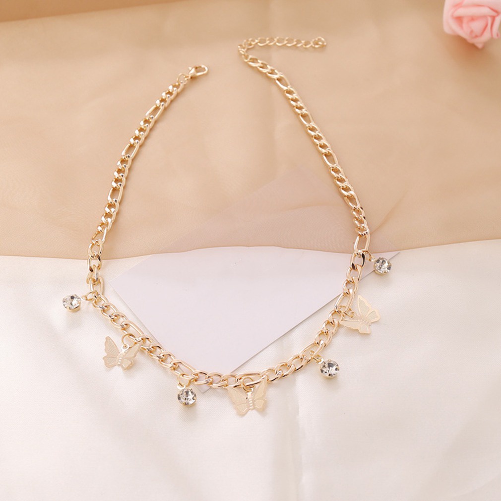 AZ244 Kalung Kupu Emas Kalung Wanita Liontin Aksesoris Fashion