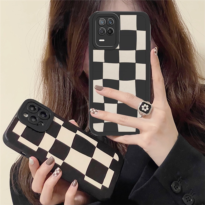 Soft Case Bahan Kulit Domba Shockproof 50A Untuk Realme C21Y C25Y C31 C35 C11 2021 C20 C15 C12 C25 C25S 8 5G 9i 5i 6i C3 Realme C2