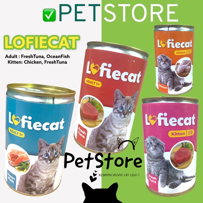 LOFIECAT TABUNG 400gr Makanan Kucing Kaleng Basah