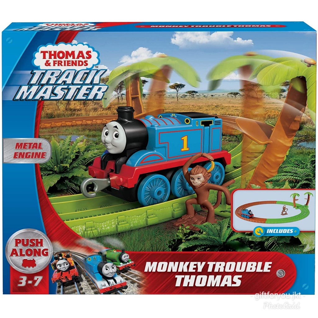 Thomas Friends Trackmaster Monkey Trouble Thomas Track Set Mainan Anak Kereta Train Rel Original Shopee Indonesia