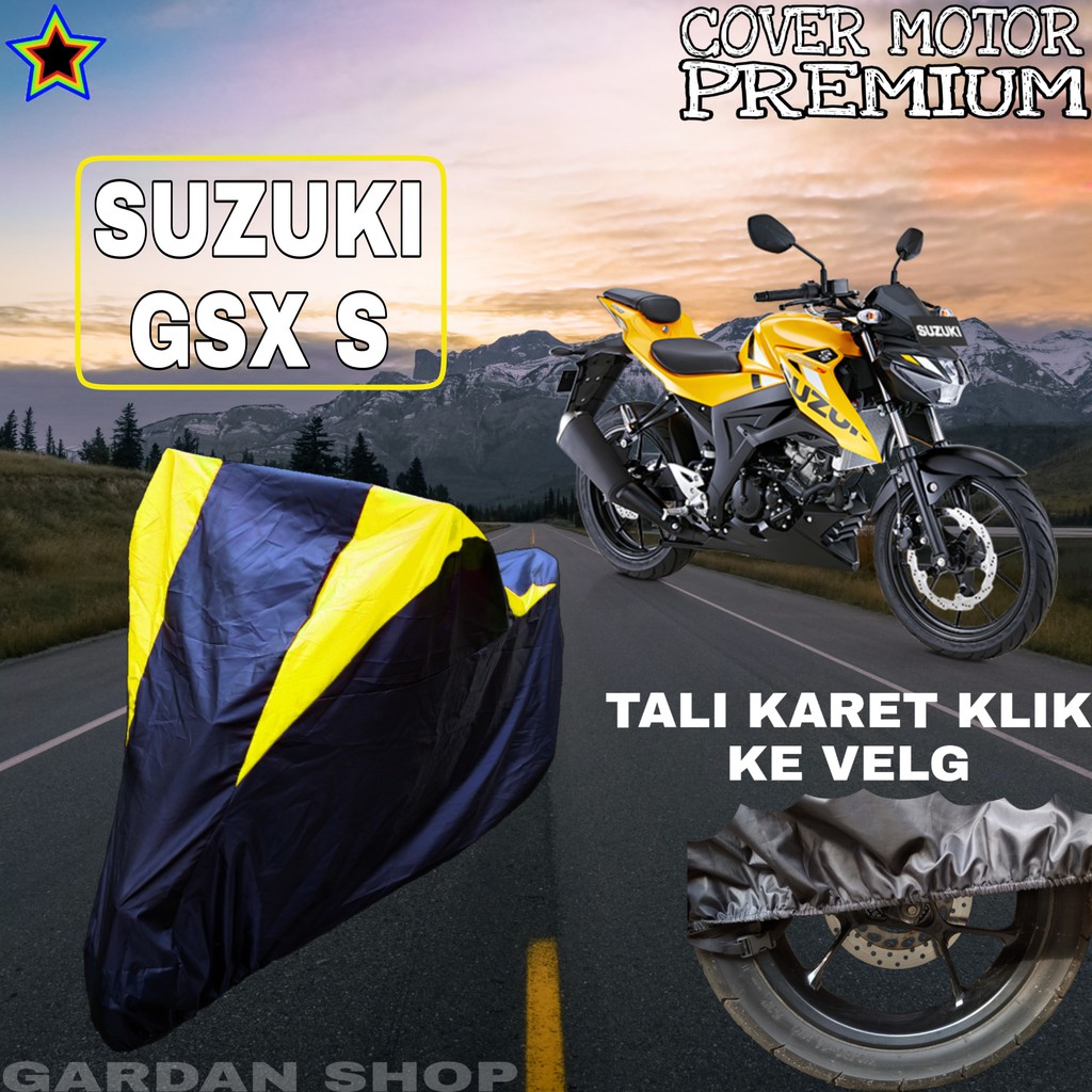 Sarung Motor SUZUKI GSX S Hitam Kuning Body Cover Penutup Pelindung Motor Suzuki Gsx PREMIUM