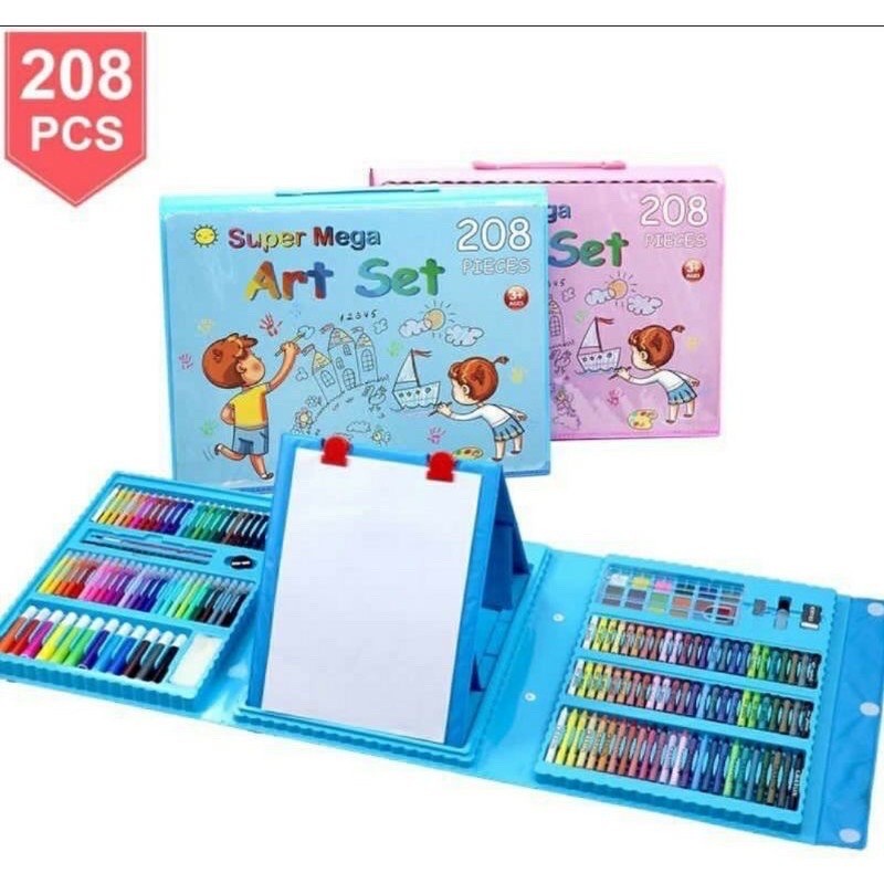 

Crayon anak set isi 208 pcs / Alat lukis set anak 208 pcs