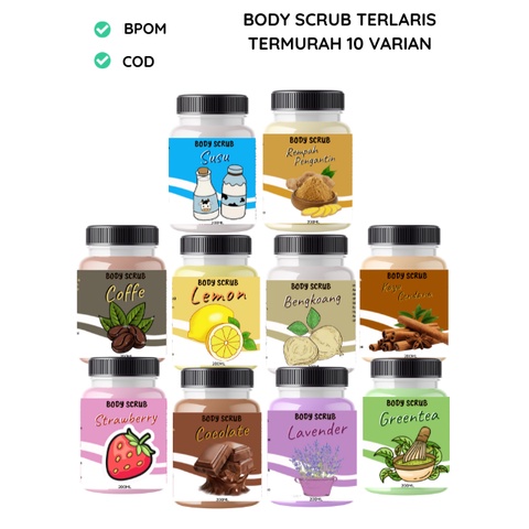 BPOM BODY SCRUB ALA SALON 100M-200ML/ LULUR BADAN BY ACL / BRIGHTENING BODY SCRUB PENCERAH TERMURAH