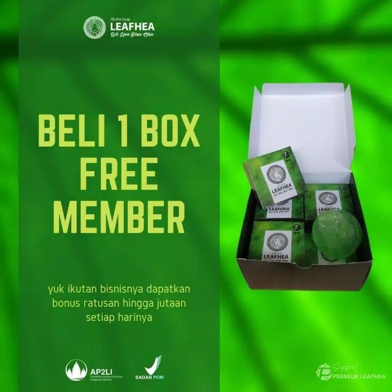 ORIGINAL Sabun leafhea 1 box isi 14pcs