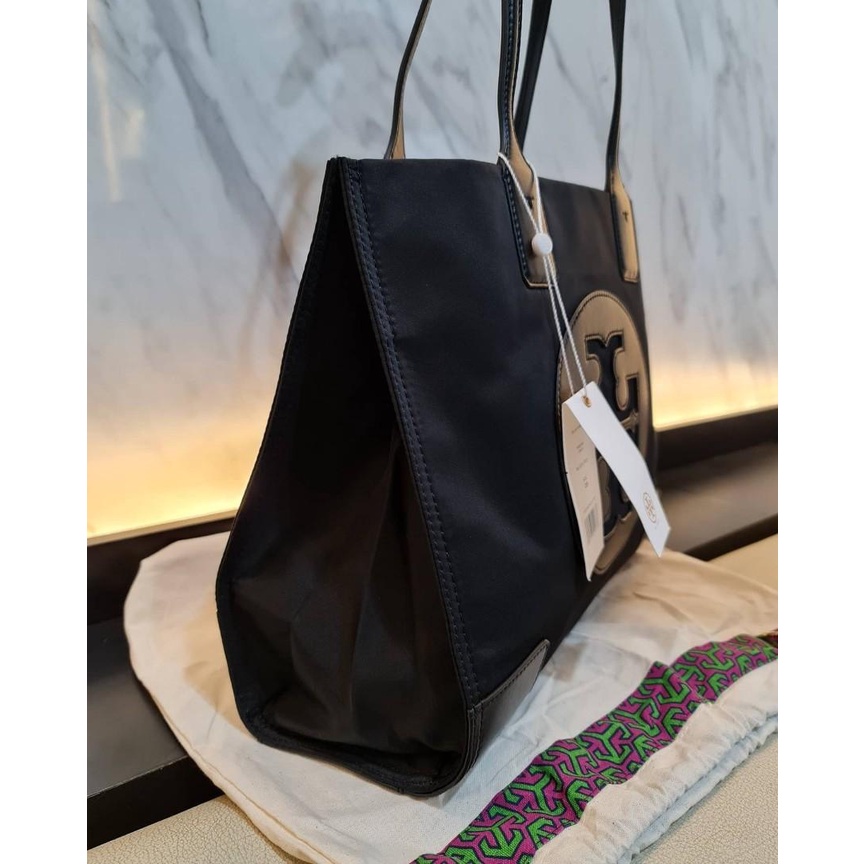 TB Ella 2 Size Original TB Waterproof Nylon with Leather Material Women's Shoulder Bag Tote Shopping Bag 88578