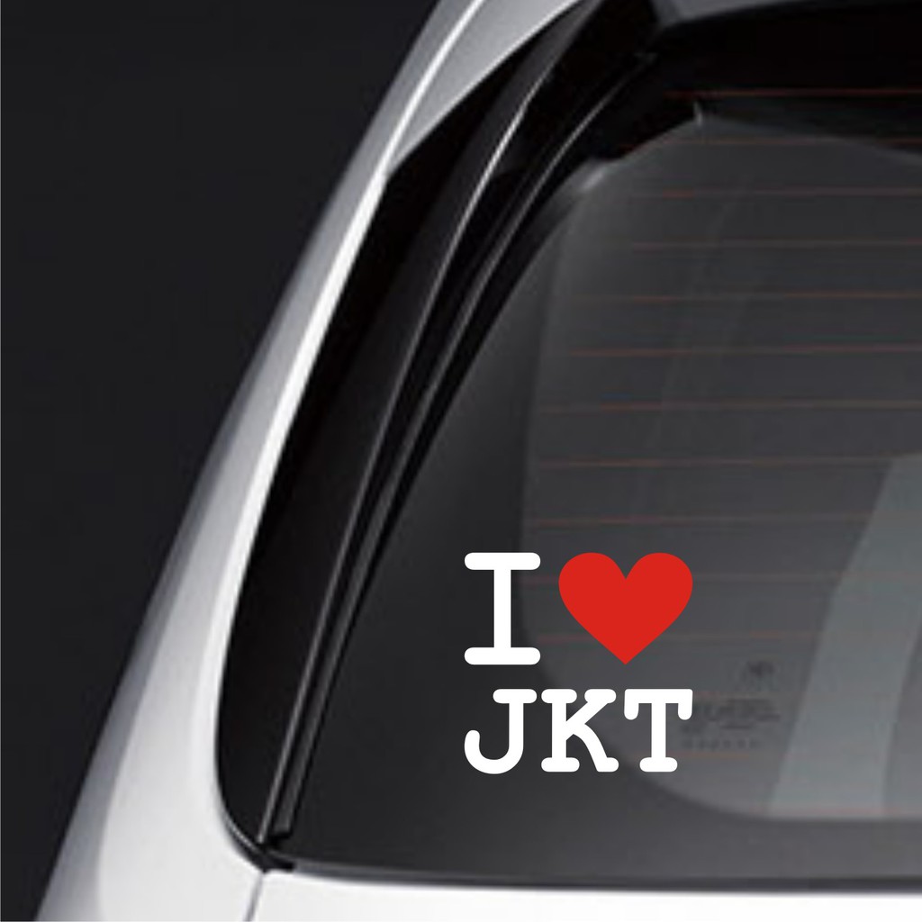 Sticker Mobil JDM I Love Jogja 210 Xenia Juke Mobilio Avanza Hyundai