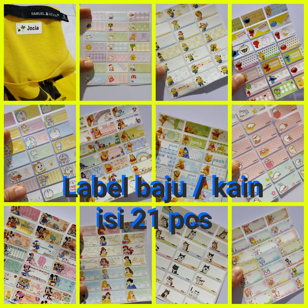 

Custom Label kain nama anak size M Serie 1