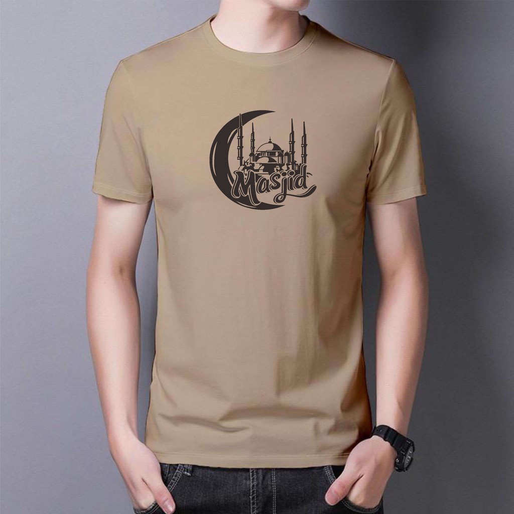 BS/COD/BAJU KAOS TANGAN PENDEK MASJID PRIA REALPICTURE