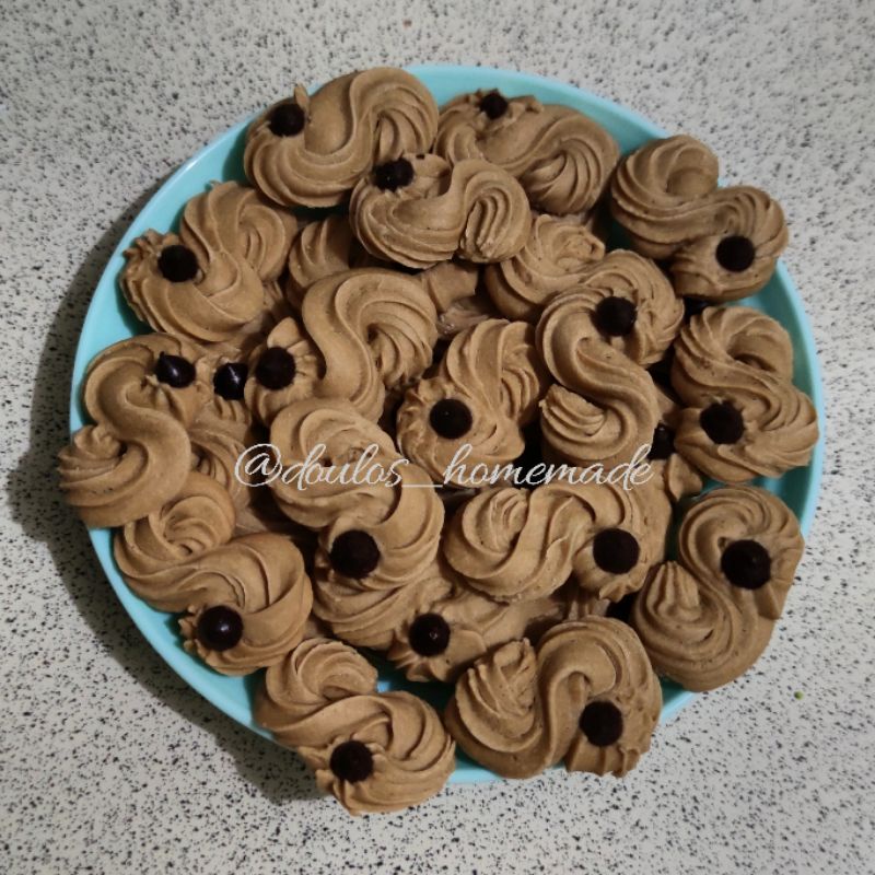 

Kue Semprit Kopi Coklat Chips "Lembut