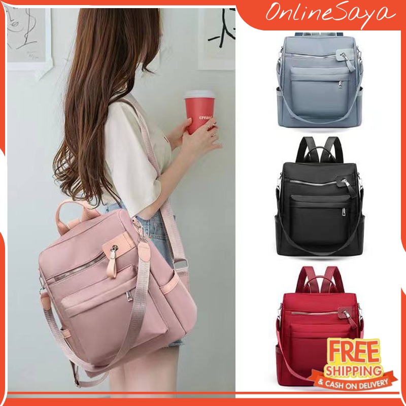 TAS RANSEL MULTIFUNGSI BACKPACK WANITA FASHION KOREA IMPORT 3126 -  ANTI AIR SEKOLAH KULIAH KERJA TERBARU