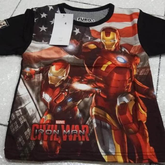 Kaos Anak Laki-Laki Lightning Iron Man 4205 Merk Furo