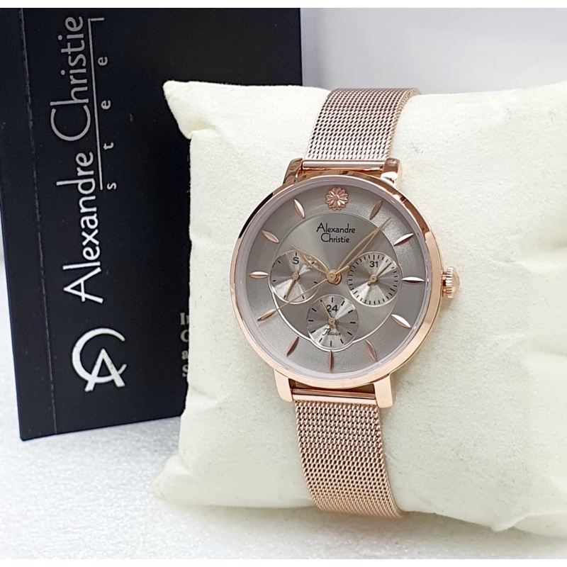 Alexandre Christie AC2959 Original Jam Tangan Wanita Rose Gold