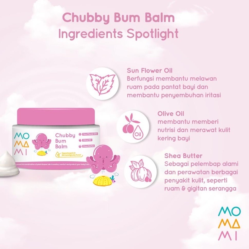 Momami Chubby Bum Balm 50 g Krim Popok Bayi