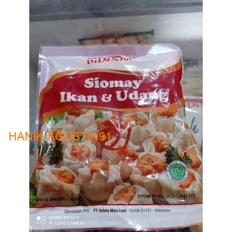 

Siomay Ikan dan Udang Minaku 400gr