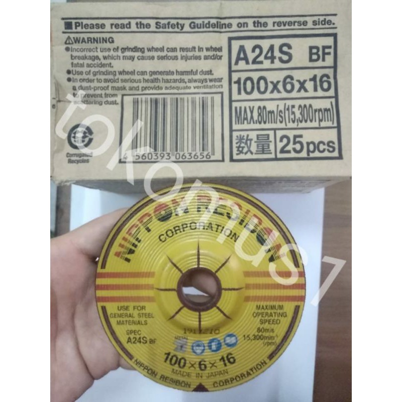 NIPPON RESIBON 4&quot;x6 / BATU GURINDA POLES/GERINDA ASLI