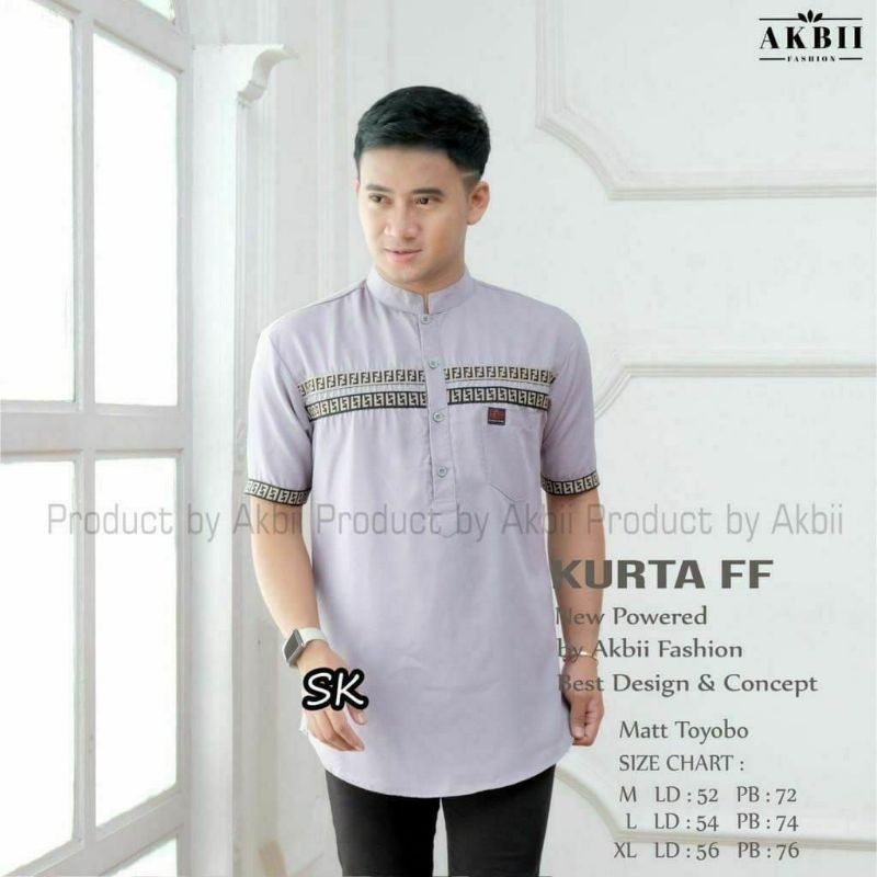 KURTA FF | KOKO KURTA LENGAN PENDEK | BAJU KOKO DEWASA | BAJU MUSLIM