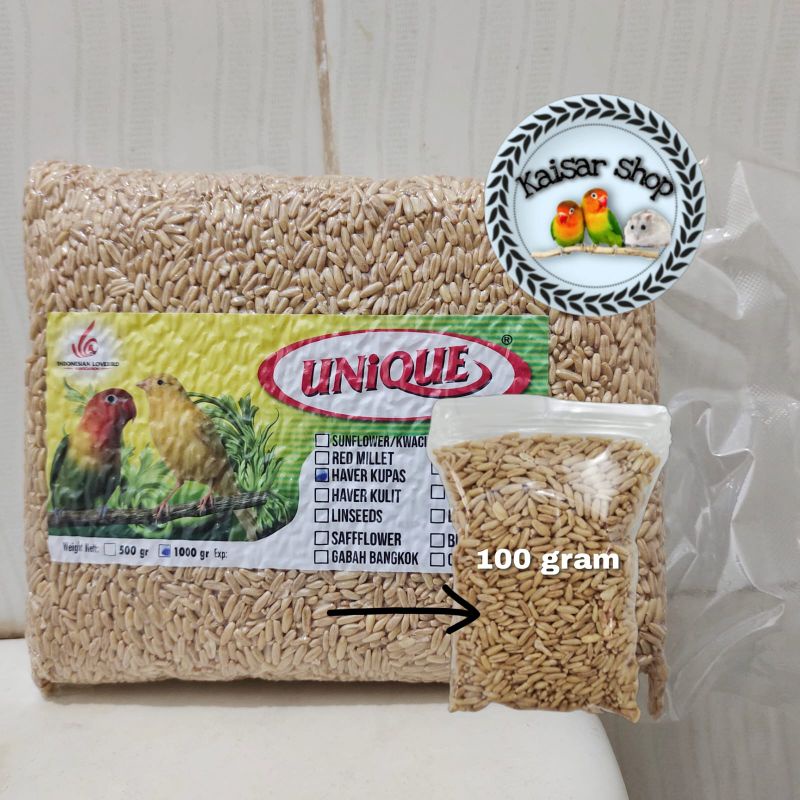 BIJI HAVER SEED KUPAS OAT MADE in BELGIUM KENARI LOVEBIRD FALK HAMSTER