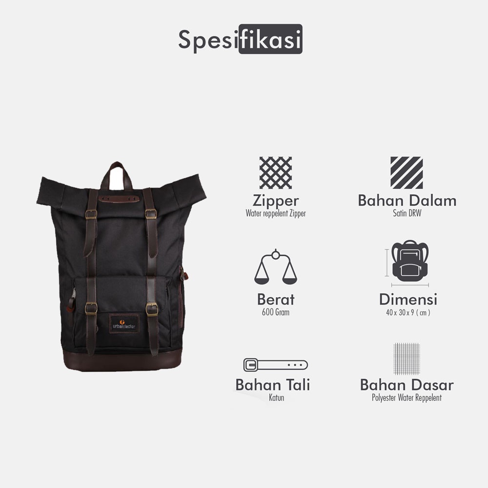 Tas ransel Pria Backpack urban factor - Jam Session | Tas laptop Unisex