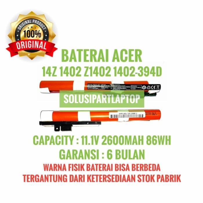 Baterai Acer 14 14Z Z1402 1402-394D 18650-00-01-3S1P-0 Z1402-38Gr Ori