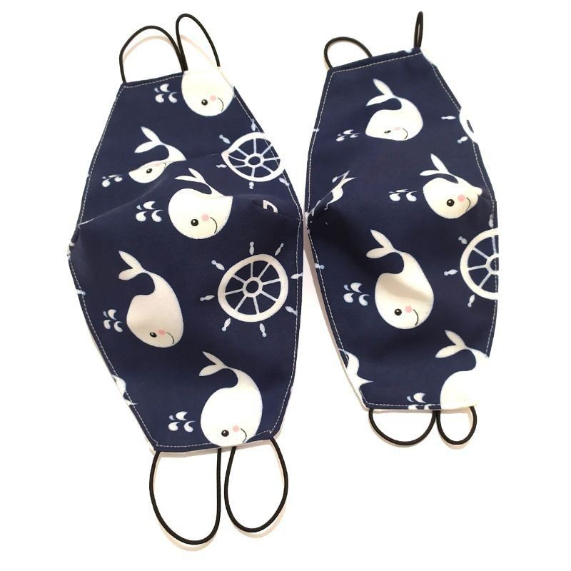 masker kain ibu anak motif sailor