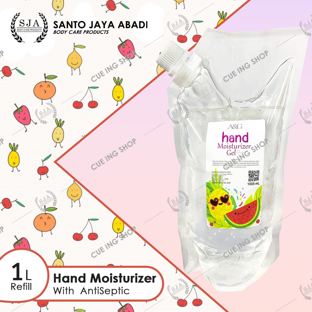 Jual A&G Hand Moisturizer / Sanitizer Gel With Antiseptic Refill 1000gr ...