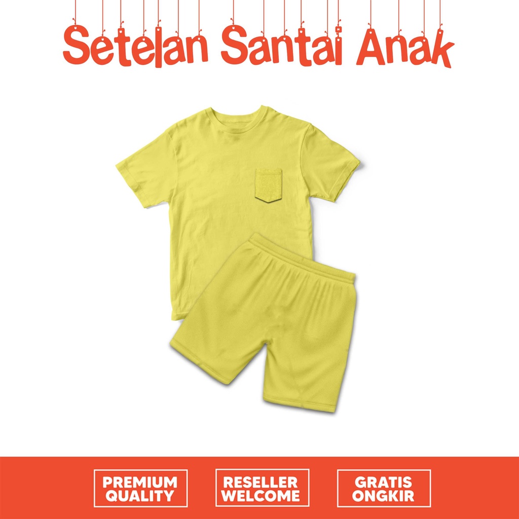 [SETELAN ANAK] setelan baju anak santai polos full color cotton combed 30s premium quality unisex