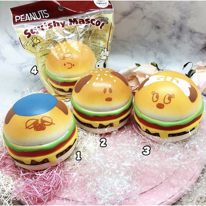 Squishy licensed burger snoopy cafe by peanuts ( hamburger snoopy)