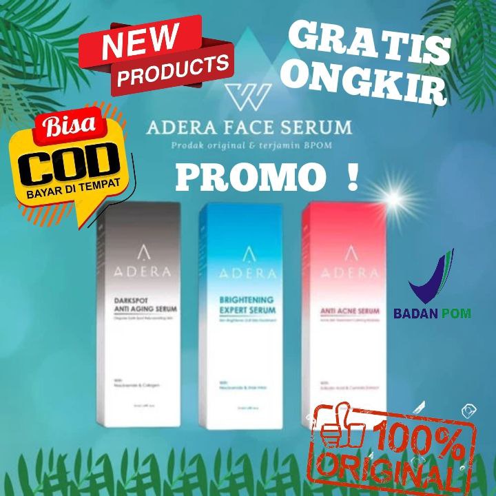 SERUM ADERA FACE SERUM ORIGINAL (15 ml) SERUM WAJAH ORI UNTUK FLEK HITAM GLOWING MENGHILANGKAN JERAW