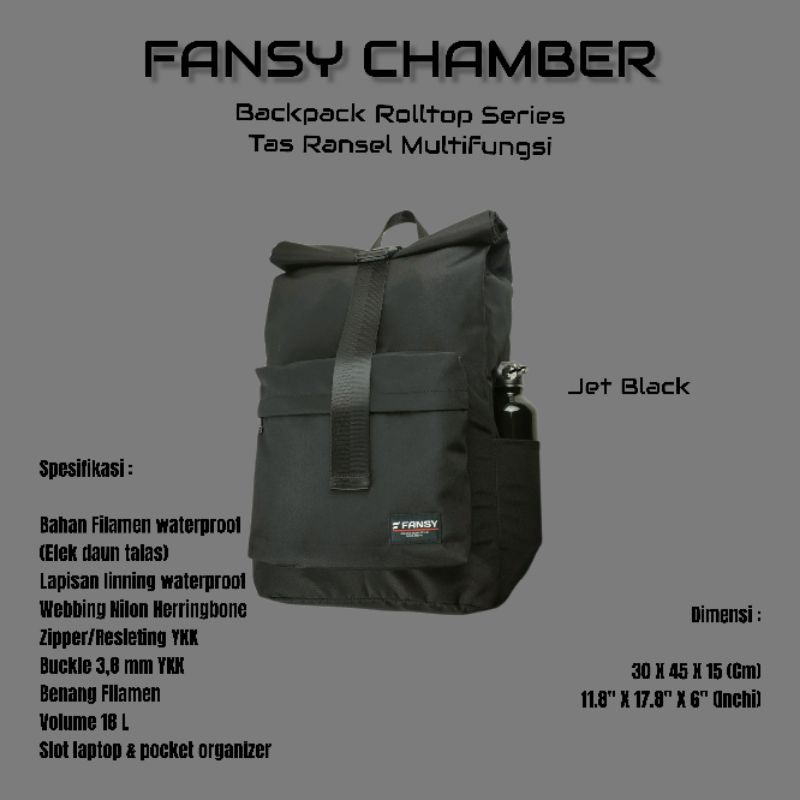 Fansy Chamber - Tas Ransel pria Backpack multifungsi Filamen waterproof anti air