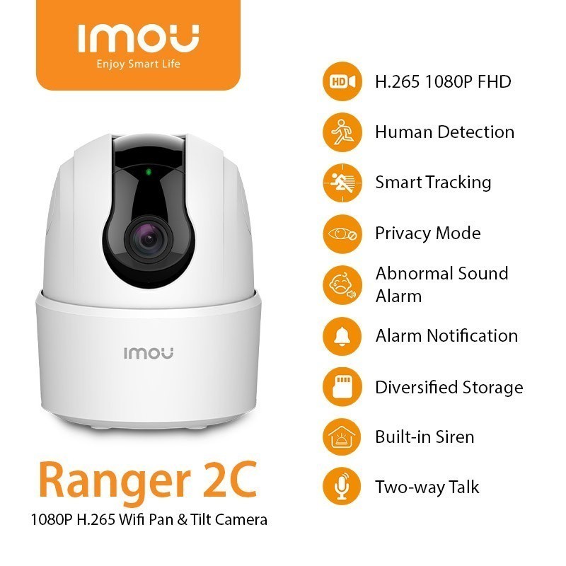 Babycam CCTV IP PT Wireless Imou Ranger 2C 2MP IPC-TA22CP Two-way Talk