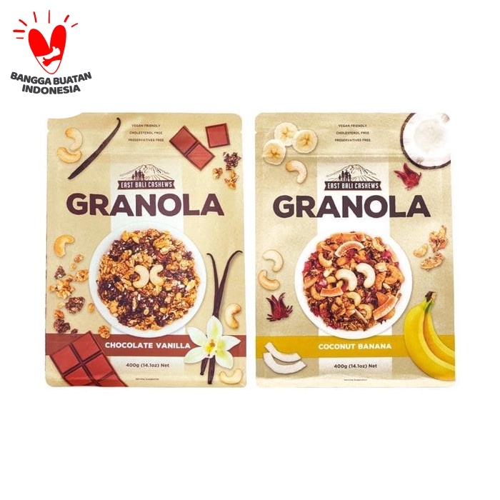 

Jual East Bali Cashew Granola 400 G Vegan - Coconut Banana