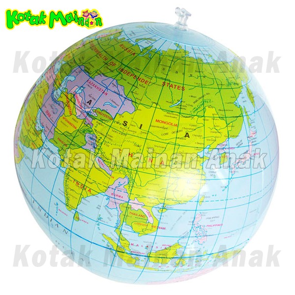 Mainan Edukasi Anak Bola Dunia Tiup Buat Pelajaran Globe World