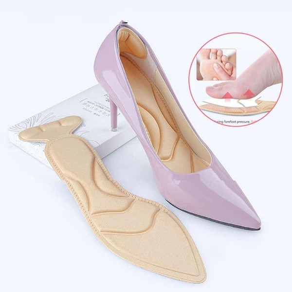 Insole 5D Sepatu Wanita Empuk High Heels Anti Lecet 4D Alas Kaki Bantalan Sepatu Murah 1 Pasang