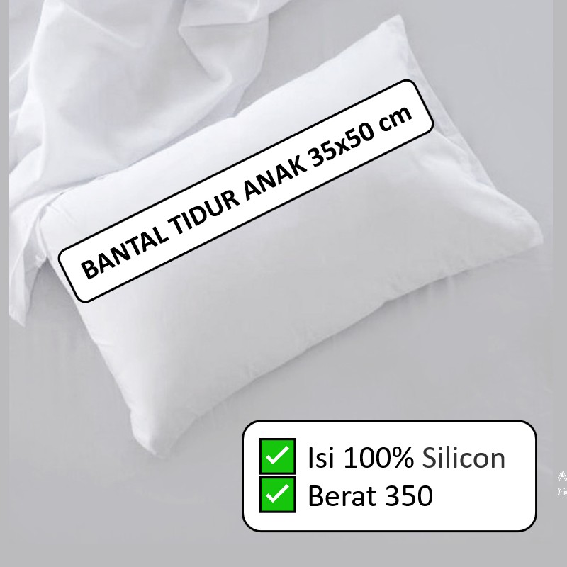 Bantal Anak 35x50 isi 350gr Silicon Premium / Bantal Anak / Bantal Mini / Bantal Ukuran Custom