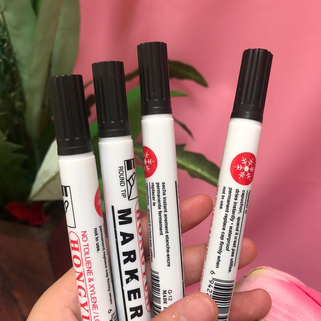 

Spidol HONGYUN PERMANENT marker alat tulis kantor HITAM / MERAH / BIRU