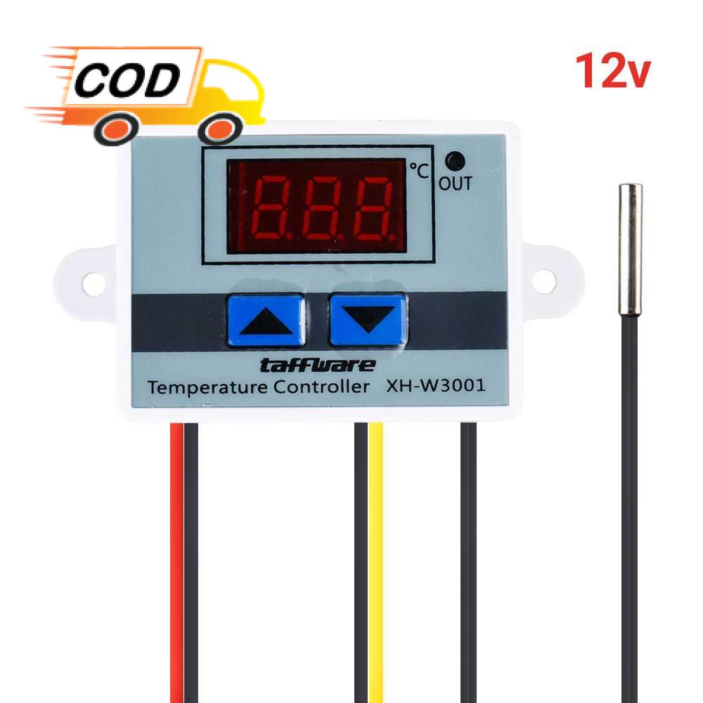 Thermostat Digital 12V / 220V Pengatur Temperatur Ruangan Elektronik Otomatis On Off dengan Sensor S