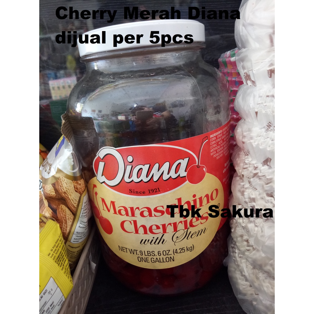 

(5pc) Buah Cherry Merah tangkai + Wadah Plastik