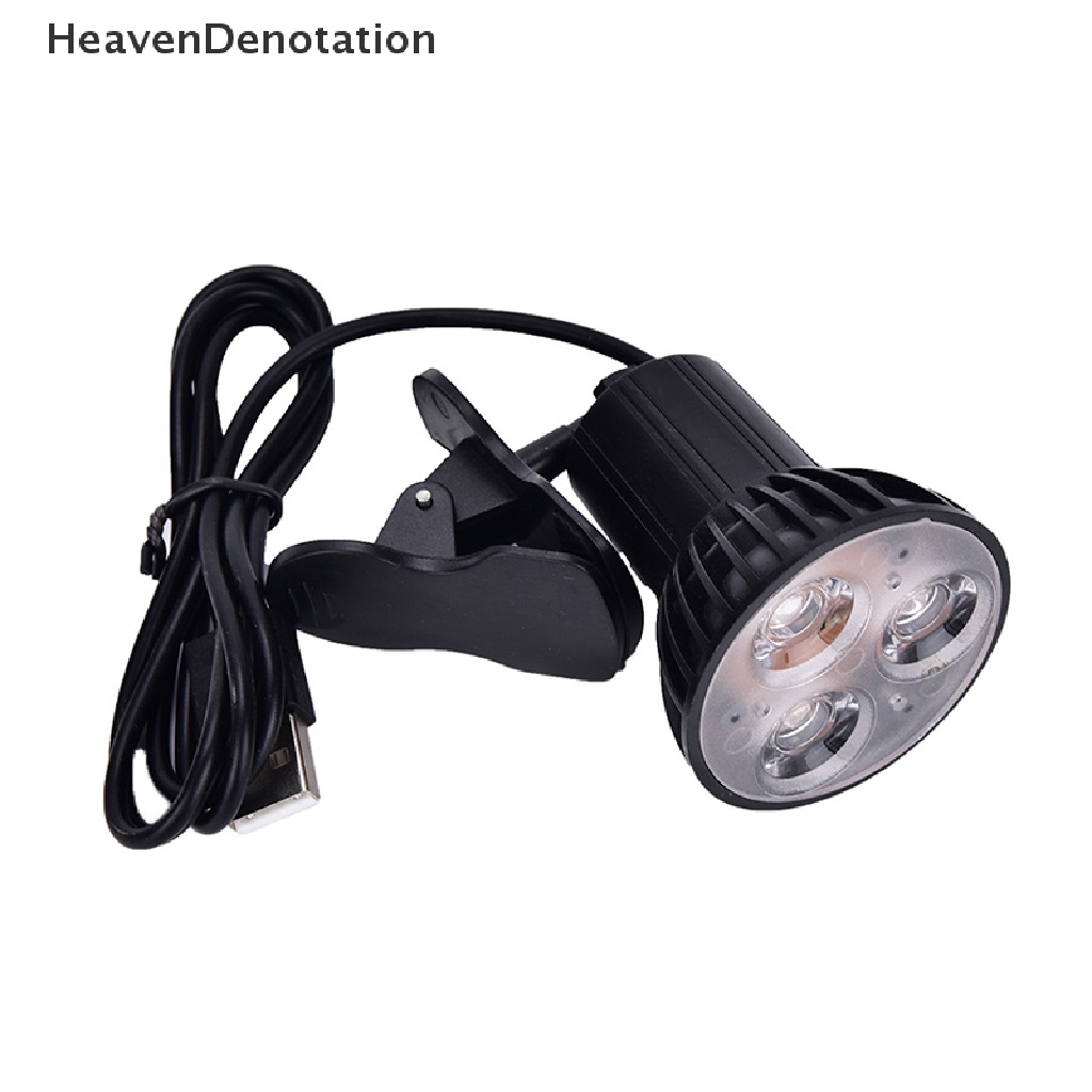 (Heavendenotation) Lampu Sorot 3-led Flexible Super Terang Dengan Klip On Untuk Laptop / Pc / Notebook