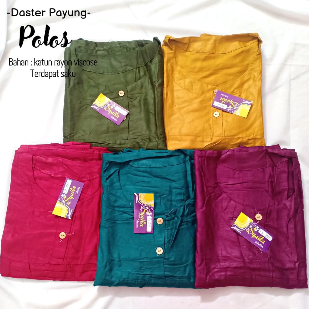 Termurah-Daster Payung Polos Dewasa-Daster Murah Cantik-Bahan Katun Viscose Nyaman Dipakai