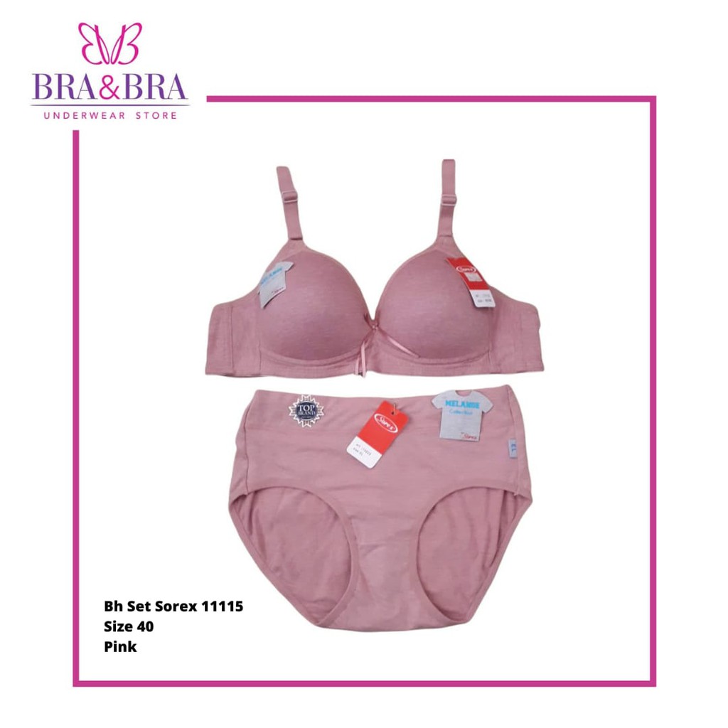 Bh Setelan Melange Sorex 11115 Bra Full Cup Pink Size 40