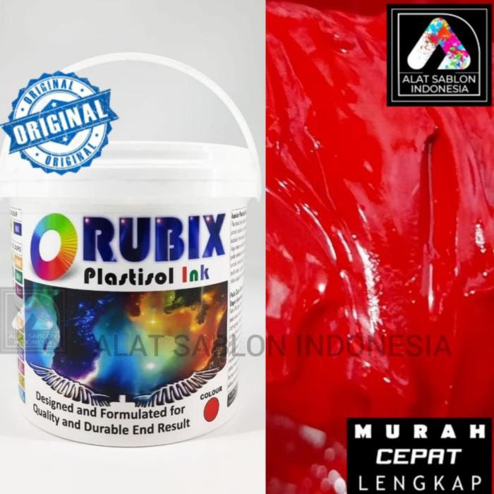

Art / Tinta Sablon Plastisol Rubix Merah Red 1Kg