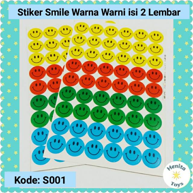 

Stiker Smile Warna Warni isi 2 lembar
